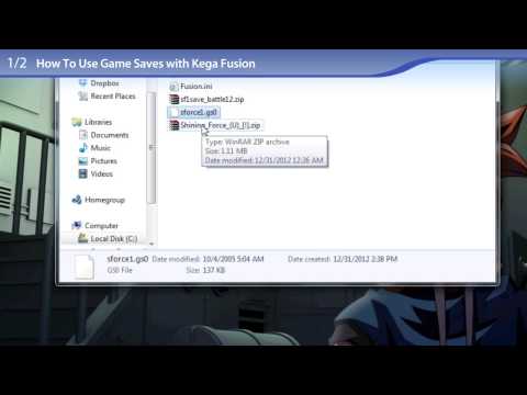 How To Use Genesis GS0 Game Saves with Kega Fusion and Gens