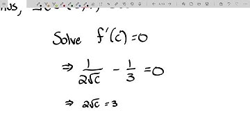 The Mean Value Theorem - Using Rolle