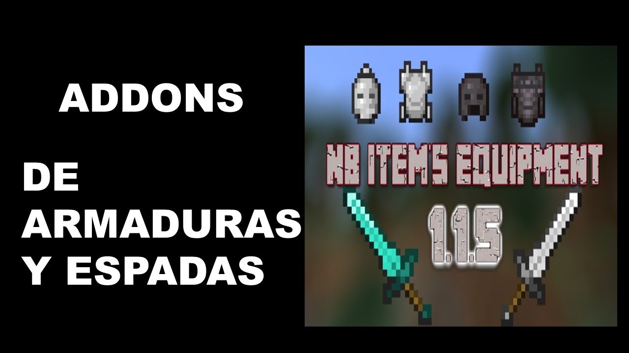INCREIBLE ADDONS DE ARMADURAS Y ESPADAS PARA MINECRAFT BEDROCK 1.19.60 ...