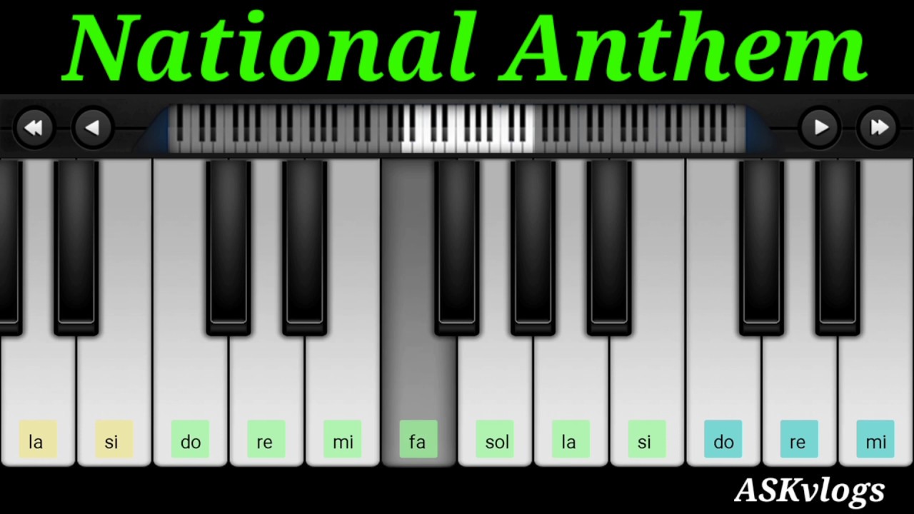 National Anthem 🇮🇳in perfect piano! easy to learn - YouTube