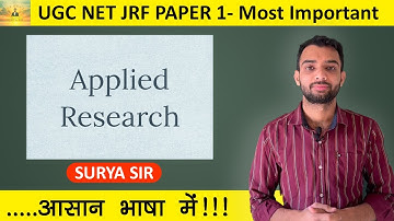 What is Applied research?#ugcnet #netjrf #suryasir #nta #ugc #net #paper1 #viral #shorts #ytshorts
