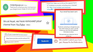 suspend channel ka url kaise nikale| invalid URL problem |youtube channel suspended appeal rejected