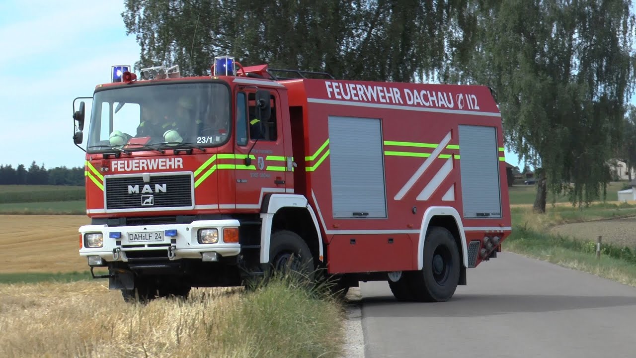 TLF 24/50 + MTW Freiw. Feuerwehr Dachau querfeldein 