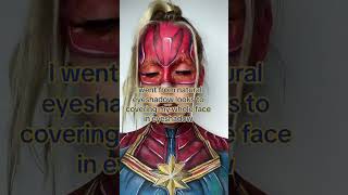 CAPTAIN MARVEL MAKEUP ✨ #makeup #creativemua #makeupartist #marvel #captainmarvel