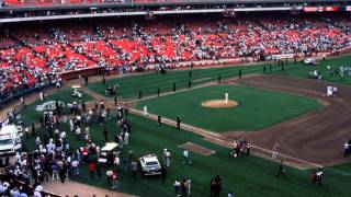 Candlestick park...an earthquake, measuring 7.1 on the richter scale,
rocked game three of world series between oakland a's and san
francisco giants ...