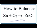 Balancing Chemical Equations