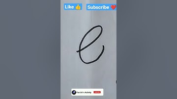 DRAWING A CURSIVE LETTER E✍️ | Lettering |DOODLE ART | HOW TO DRAW A CURSIVE LETTER E FOR BEGINNERS