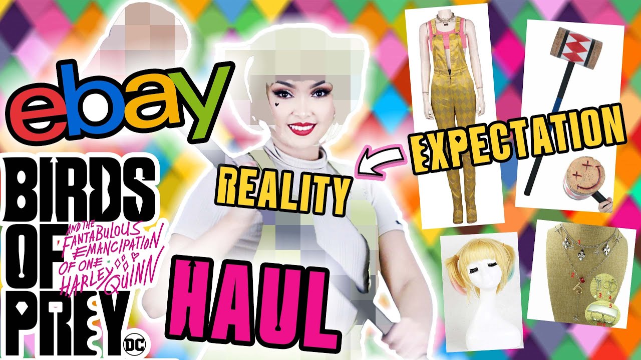 ebay BIRDS OF PREY Harley Quinn TRY ON HAUL & REVIEW