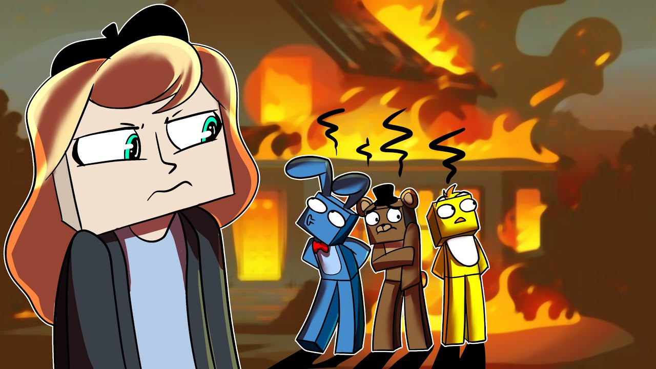 Аниматроники вторгаются в дом стражи! во втором сезоне Minecraft Fnaf!