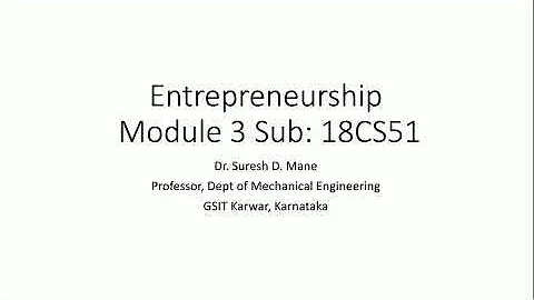 Entrepreneurship Audio Talk on Module 3, Subject  18CS51