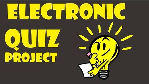 Electronic Quiz Project with 8051 Microcontroller