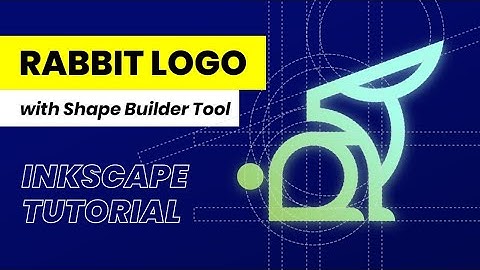 Rabbit Logo Design with Grid System using Shape Builder Tool - INKSCAPE 1.3