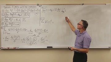 SPECIAL LIMITS OF CALCULUS PART 2 OF 3 - PRACTICING EXAMPLES  by Dmitry Leiderman