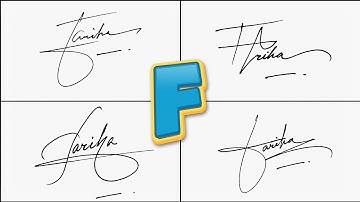 Fariha name Signature | F Signature Style | #signature #signaturestyle