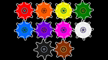 The Gear 10 Colors Marble Race ASRM in Algodoo