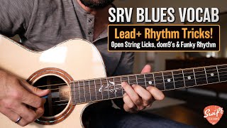 SRV Lead + Rhythm Vocabulary - Blues Acoustic Guitar Tutorial