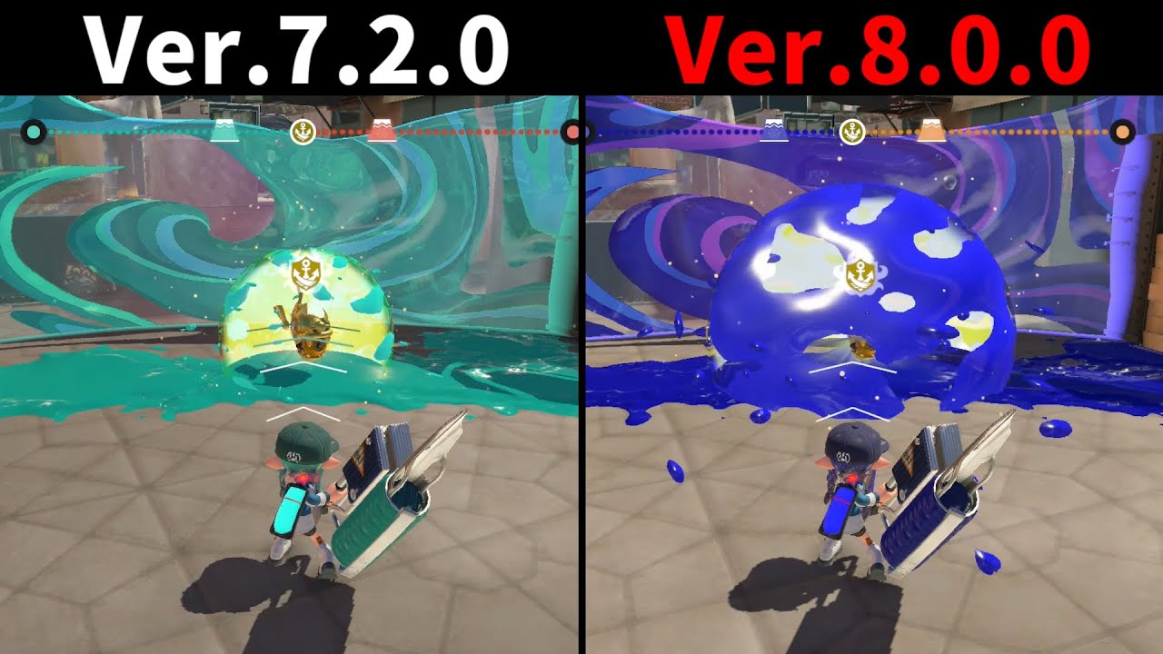 【大規模改修】更新データVer.8.0.0の変更内容を比較【スプラ3アプデ】