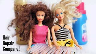 BELLE and BARBIE HAIR Restoration COMPARISON