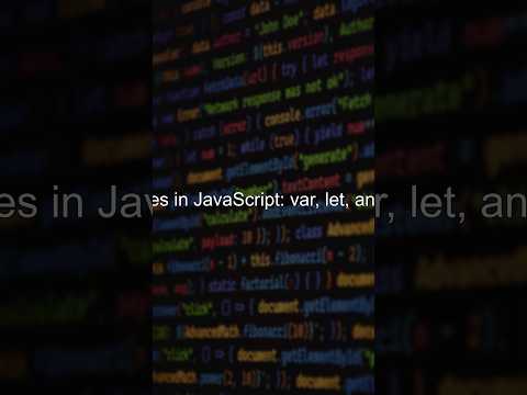 Variables in JavaScript: var, let, and const Explained