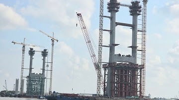 Cầu Rạch Miễu 2: Quá ấn tượng khi nhìn từ giữa sông Tiền