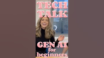 TECH TALK: Generative AI for Beginners #AI #techtips #artificialintelligence #technology