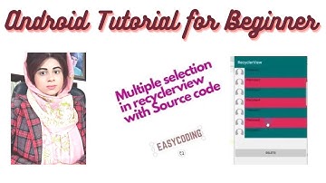 How to select multiple view in recyclerview | 1 | Multi Selection