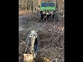 Stump Extraction using Harbor Freight Winch, Snatch Block, and Jeep.