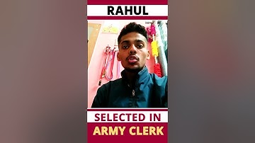 Rahul Nagpur  ||  Selected IN Army Clerk