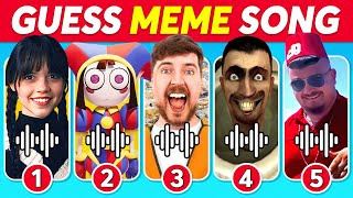 GUESS MEME SONG 🎵 | The Amazing Digital Circus, MrBeast, Wednesday, Skibidi Toilet, Skibidi Dom Dom