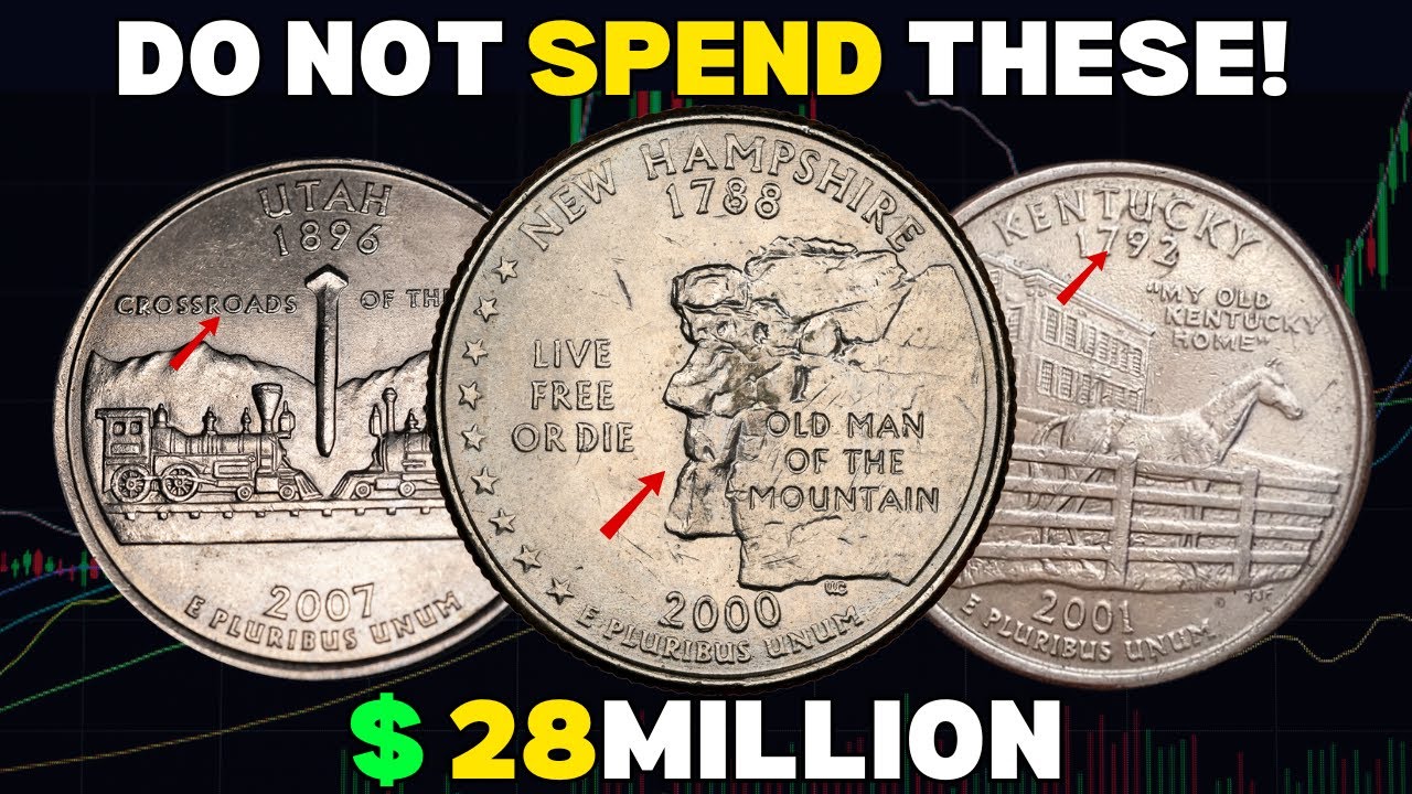 Top 10 Most Rare And Sought-After State Quarters Worth Big $$$ In 2026 — Do Not Spend These Coins!