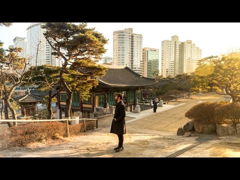 Meditating in Ancient Buddhist Temple in Seoul South Korea