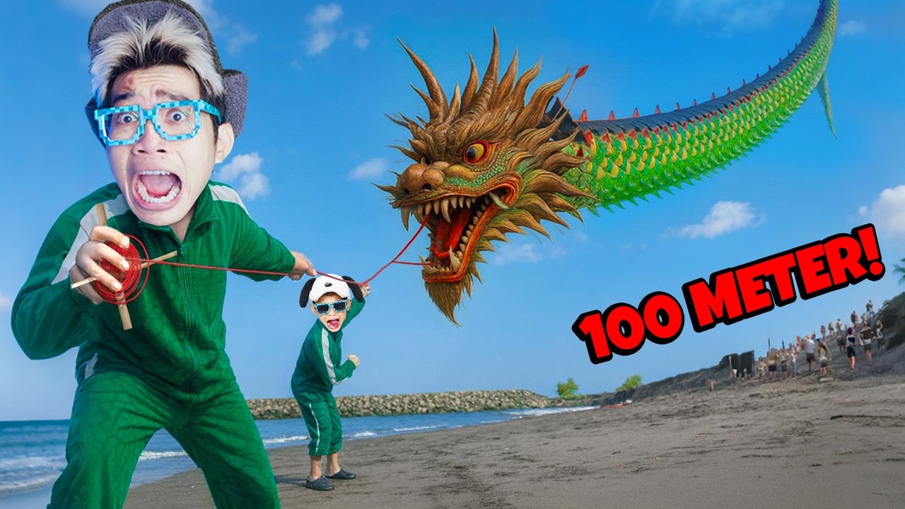 Kita Bikin Layangan NAGA Terbesar di DUNIA - 100% 10 Orang Sampai Terbang 🪁🪁🪁!!!