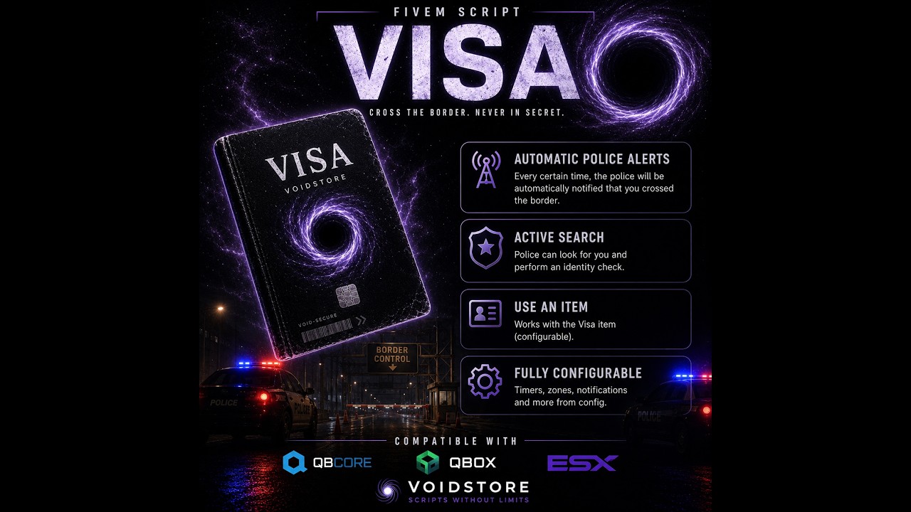 🔒 VoidStore Visa System | FiveM Border Control Script - YouTube