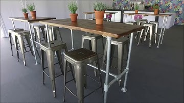 Tolix Stools & Scaffold High Tables