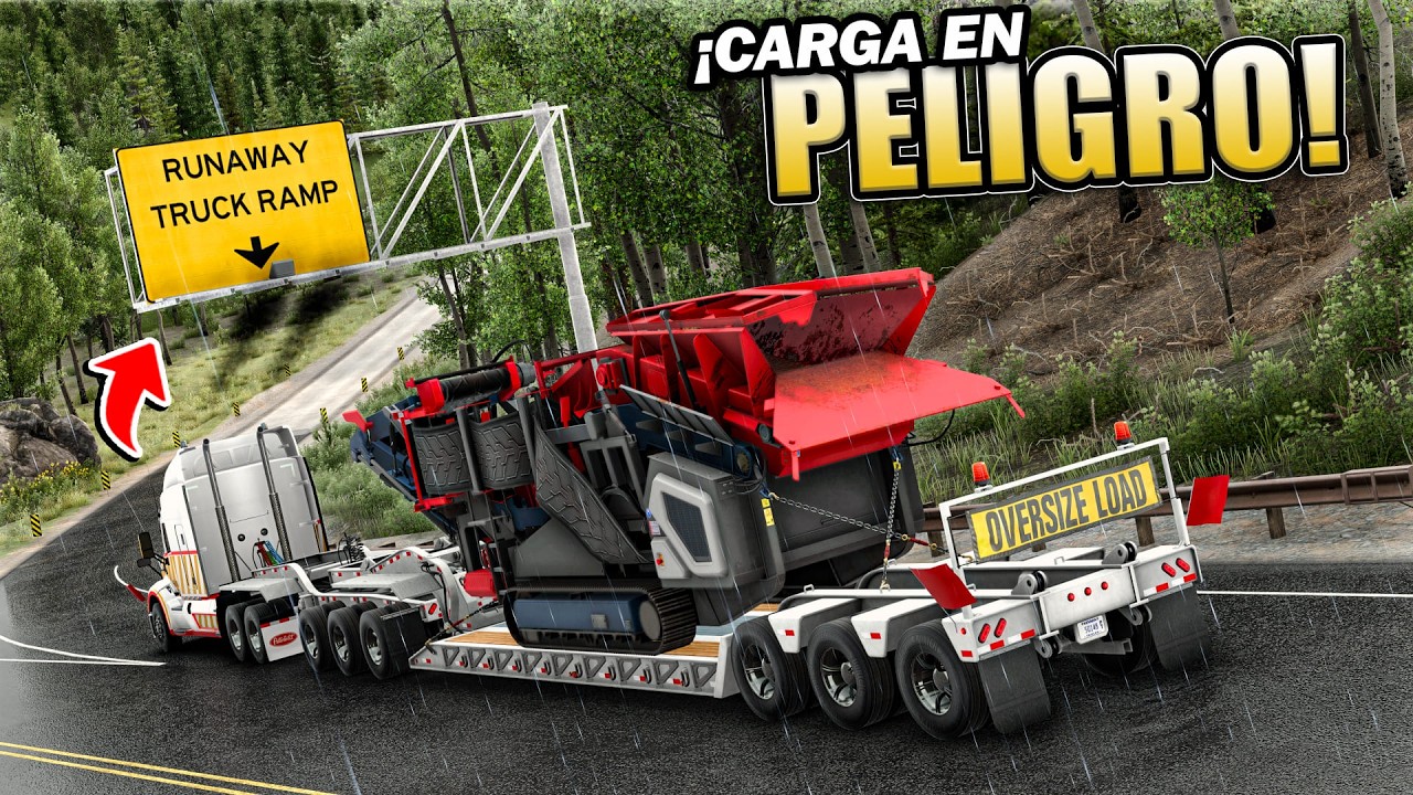 ¡SUFRIENDO en las COMPLICADAS SUBIDAS de Canadá! con CARGA PESADA en American Truck Simulator