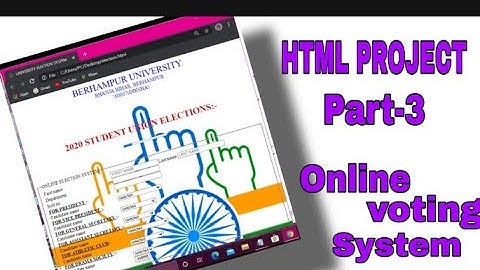 HTML Project 3 || Online voting system by using html || HTML Tutorial for beginners-Part#38
