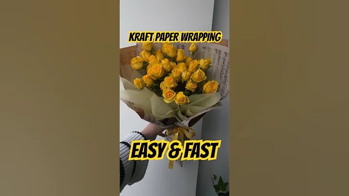 HOW TO GIFT WRAP FLOWERS /ROSES IN KRAFT/ BROWN PAPER korean flower wrapping EASY & FAST #ASMR #diy
