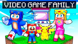 Having a VIDEO GAME Family in Minecraft!