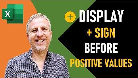 How to Add a Plus Sign Before Positive Numbers in Excel Without Formula