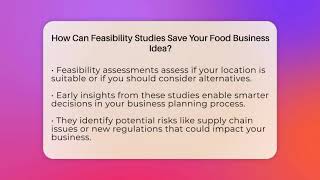 How Can Feasibility Studies Save Your Food Business Idea? - Food Business Playbook