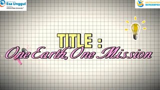 English 2 Project 2 - One Earth One Mission