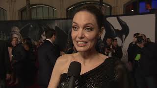 Famous Maleficent: Mistress of Evil: Angelina Jolie World Premiere Red Carpet Interview | ScreenSlam Wealth