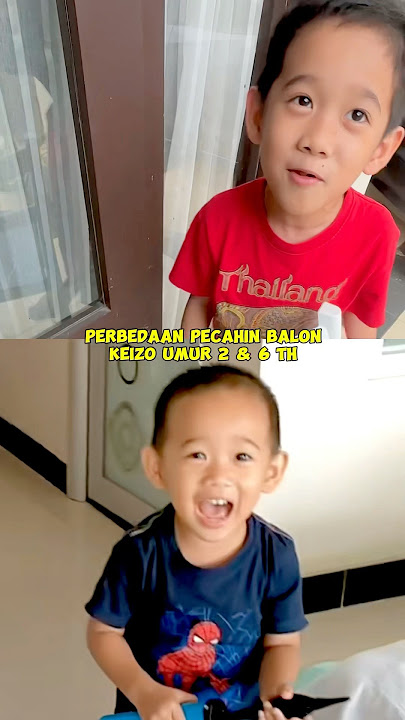 The difference between Keizo bursting balloons aged 2 & 6 years, who is braver?