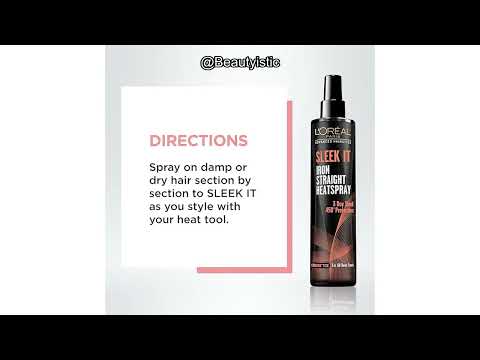 L'Oréal Paris Sleek It Heat Spray Review: Does It Really Protect & Smooth Hair?