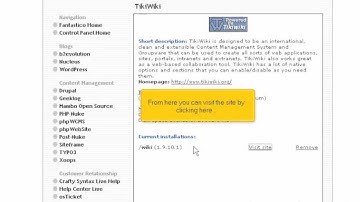How to install Tikiwiki from Fantastico