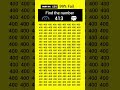 🔥find the odd number 413 🤯 math Game 🎯 #challenge #funchallenge  #shorts #quiz #game #gk #math