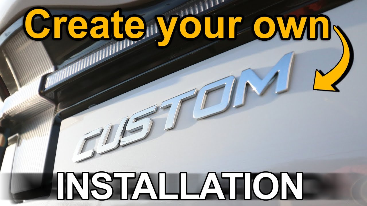 OEM Quality 3D Italics Chrome Car Lettering Installation on Mustang ...