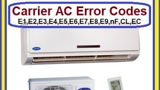 carrier inverter split air conditioner error codes || carrier inverter ac error code