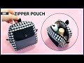 DIY Gift idea! Making a square-shaped zipper pouch / sewing tutorial [Tendersmile Handmade]
