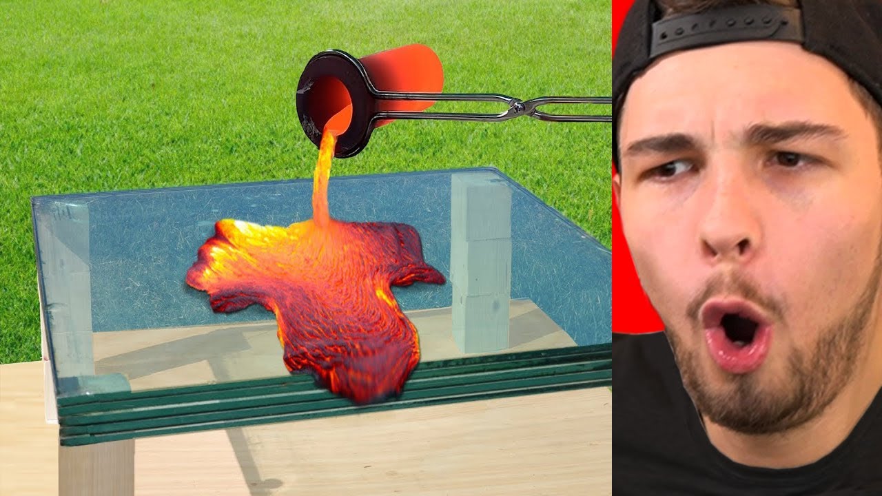 Experiment: LAVA vs SCHUSSSICHERES GLAS